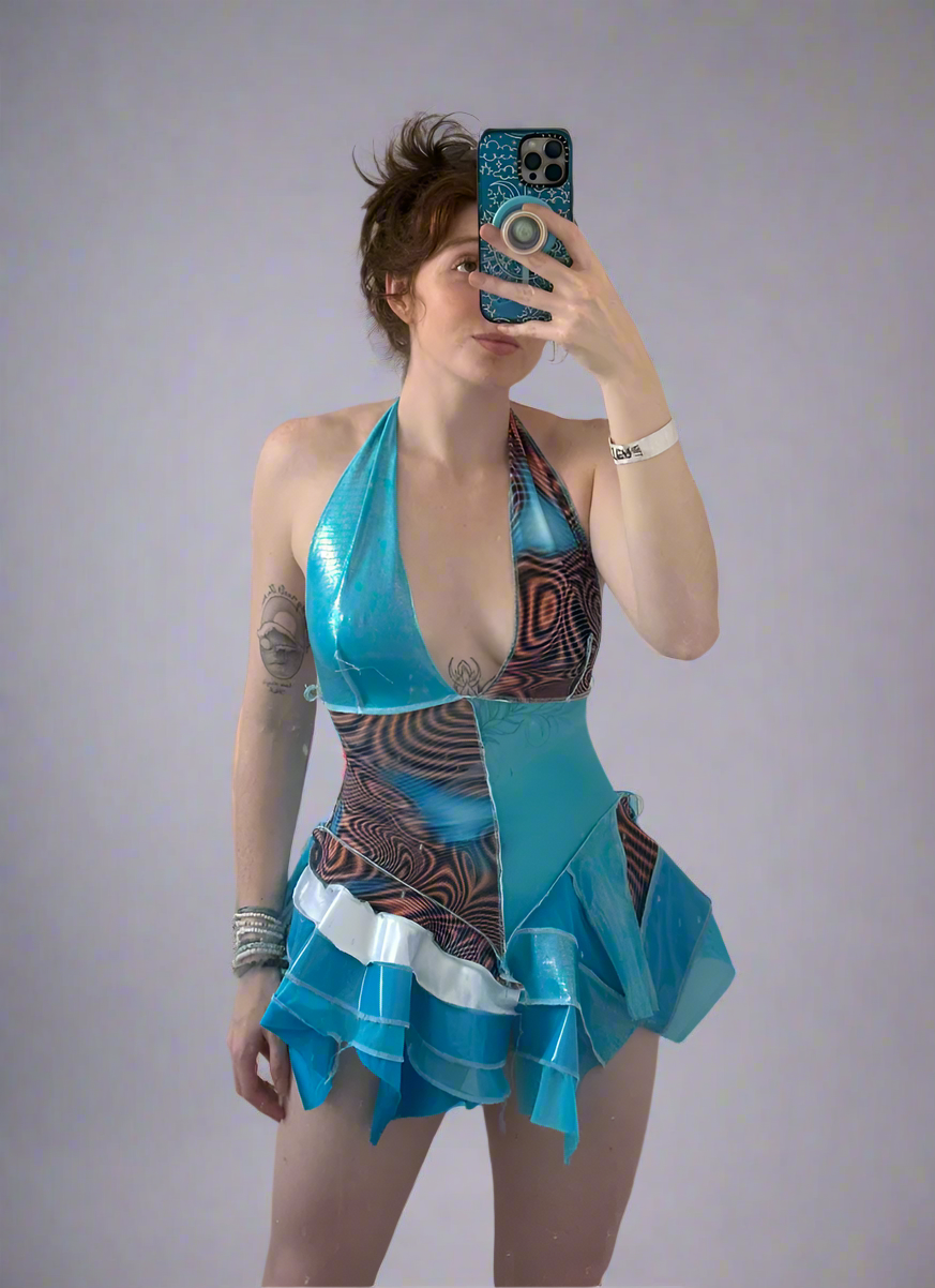 RTS Choppy Riddim Aura Dress in Electric Blue (Size 8/10 | M)