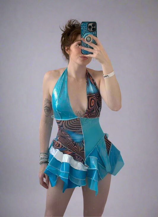 RTS Choppy Riddim Aura Dress in Electric Blue (Size 8/10 | M)